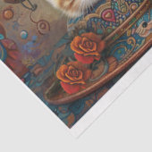 Decoupage A3 Whimsical Cat in Hats  Seidenpapier (Ausschnitt)