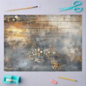 Decoupage Abstrakt Artwork Gold Black Seidenpapier (Basteln)