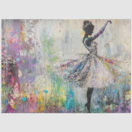 Decoupage Abstrakt Ballerina Vibranina Farben Seidenpapier