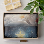 Decoupage Abstrakt Blue White Christmas Tree Seidenpapier (Geschenk)