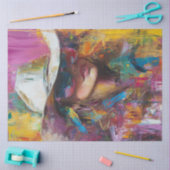 Decoupage Abstrakt Cowgirl kühne Farben Seidenpapier (Basteln)