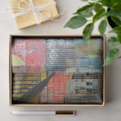 Decoupage Abstrakt Geometric Cat Face Form Seidenpapier (Geschenk)
