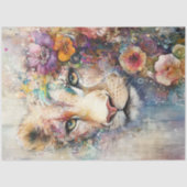 Decoupage Abstrakt Lions Face Artistic Element Seidenpapier (Vorderseite)