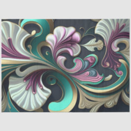 Decoupage Abstrakt Swirf Muster Lila Pink Hue Seidenpapier