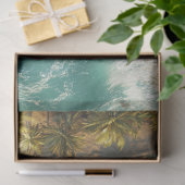 Decoupage Aerial Foto Hawaiian Beach Palm Bäume Seidenpapier (Geschenk)