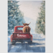 Decoupage All Cows Come Home Highland Red Truck Seidenpapier (Vorderseite)