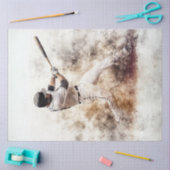 Decoupage America Lieben Baseball Player Abstrakt Seidenpapier (Basteln)