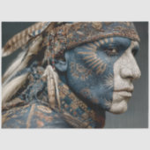 Decoupage American Indian Warrior Chief Seidenpapier (Vorderseite)