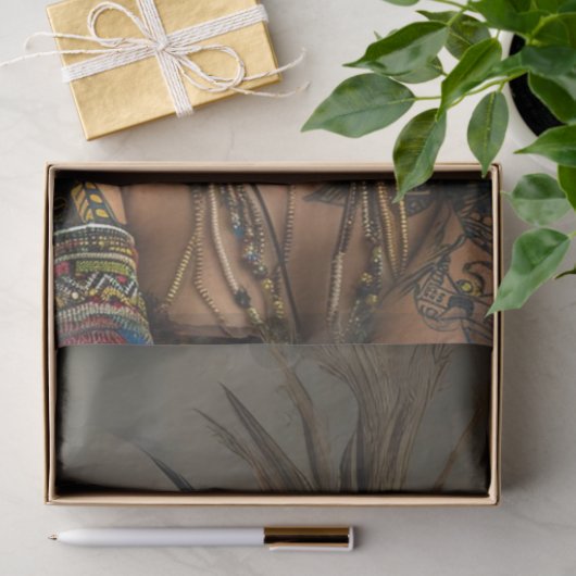 Decoupage Amerikanische Ureinwohner Aponi bedeutet Seidenpapier (Geschenk)