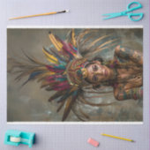 Decoupage Amerikanische Ureinwohner Aponi bedeutet Seidenpapier (Basteln)