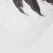 Decoupage Amerikanische Ureinwohner Lady Schwarz-w Seidenpapier (Ausschnitt)