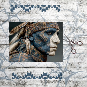 Decoupage Amerikanischer Indianerkriegerhäuptling  Seidenpapier