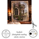 Decoupage Ancient Irish Castle Overgrown Ivy Seidenpapier