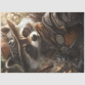 Decoupage Anthropomorphe Raccoon Robyn Hood Seidenpapier (Vorderseite)