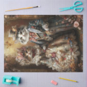 Decoupage Anthropomorphe Viktorianische Katzen Seidenpapier (Basteln)