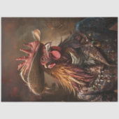 Decoupage Anthropomorpher Rooster Western Hat Seidenpapier (Vorderseite)