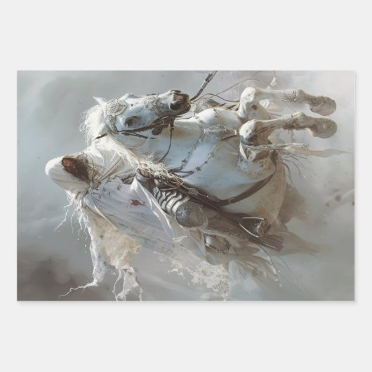 Decoupage Apokalypse Dackel Highland Cow Geschenkpapier Set (Vorderseite 3)