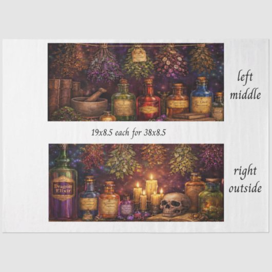 Decoupage Apothecary Sign  Seidenpapier (Vorderseite)