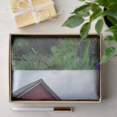 Decoupage Aquamarin LKW beladen mit Blume Roter St Seidenpapier (Geschenk)