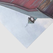 Decoupage Aquamarin LKW beladen mit Blume Roter St Seidenpapier (Ausschnitt)