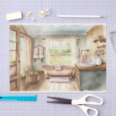 Decoupage Aquarell Country Badezimmer Seidenpapier (Handwerk)