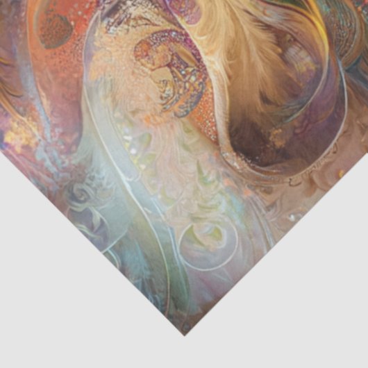 Decoupage Artistic Intricate Psychedelic Lion Face Seidenpapier (Ausschnitt)