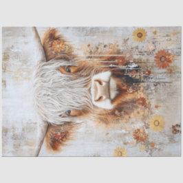 Decoupage Artistic Painting Oil Highland Cow Seidenpapier