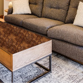 Decoupage aus geschnitztem Holz Seidenpapier