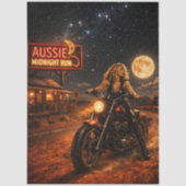 Decoupage Aussie Motorcycle Mitternachts-Outback-F Seidenpapier (Vorderseite)