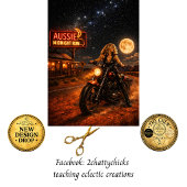 Decoupage Aussie Motorcycle Mitternachts-Outback-F Seidenpapier