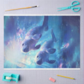 Decoupage Baby Manatees Blue Ocean Waters Seidenpapier (Basteln)