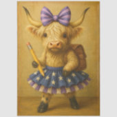 Decoupage Back School Highland Backpack Seidenpapier (Vorderseite)