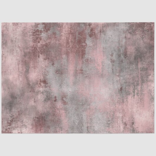 Decoupage Backdrop Textured Grays Pinks DIstressed Seidenpapier (Vorderseite)