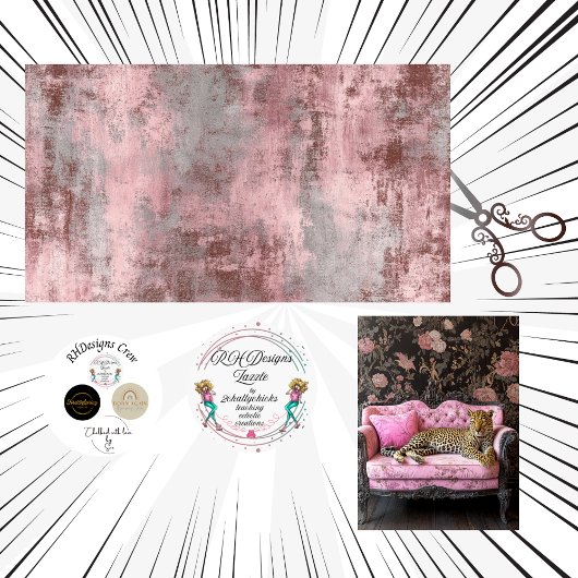 Decoupage Backdrop Textured Grays Pinks DIstressed Seidenpapier