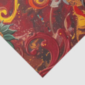 Decoupage Background Swirling Sunflower Abstract  Seidenpapier (Ausschnitt)