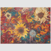 Decoupage Background Swirling Sunflower Abstract  Seidenpapier (Vorderseite)