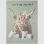 Decoupage Badezimmer Highland Sind Sie Poopin? Seidenpapier (Vorderseite)