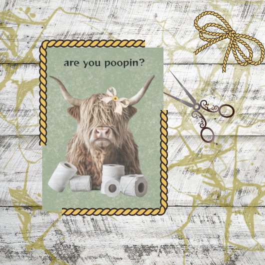 Decoupage Badezimmer Highland Sind Sie Poopin? Seidenpapier