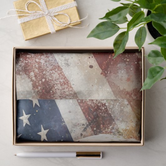 Decoupage Bald Eagle American Flag Prix Seidenpapier (Geschenk)