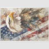 Decoupage Bald Eagle American Flag Prix Seidenpapier (Vorderseite)
