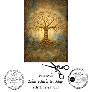 Decoupage Baum des Lebens & Gnade 1 Seidenpapier
