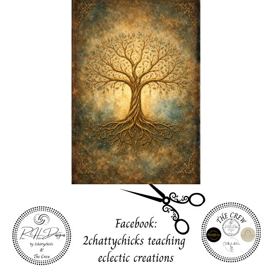 Decoupage Baum des Lebens & Gnade 1 Seidenpapier