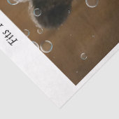 Decoupage Bear Cub Bubble Bath 16x20 Canvas Seidenpapier (Detail)