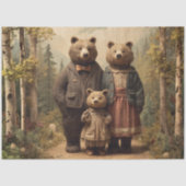 Decoupage Bear Family Jason, Andrea & Alizabeth  Seidenpapier (Vorderseite)