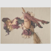 Decoupage Beautiful Hexenflying Broomstick Spitze Seidenpapier (Vorderseite)