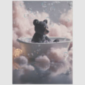 Decoupage Black Bar Bubble Bath Wolken Seidenpapier (Vorderseite)