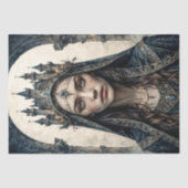 Decoupage - Black Castle Queen - Seidenpapier (Vorderseite)