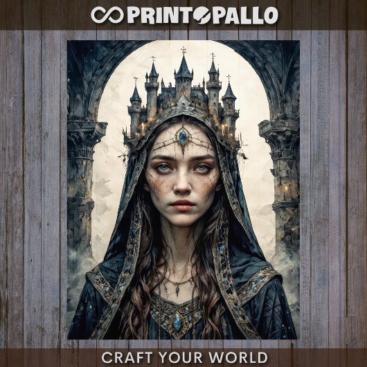 Decoupage - Black Castle Queen - Seidenpapier