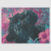 Decoupage Black Rosetta Jaguar Pink Blume Seidenpapier (Vorderseite)