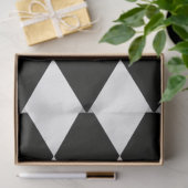 Decoupage Black White Harlequin Diamond Pattern Seidenpapier (Geschenk)